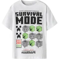 TWO SOON Camisola 'Minecraft' verde / laranja / preto / branco