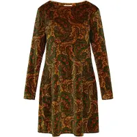 Usha Vestido açafrão / verde / vermelho