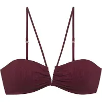 Copenhagen Studios Top de biquíni vermelho vinho