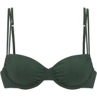 Copenhagen Studios Top de biquíni verde escuro