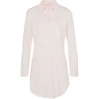 Hanro Camisola de pijama ' Cotton Deluxe 90cm ' cor-de-rosa / branco natural