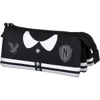KARACTERMANIA Estojo Para Lápis Varsity Wednesday Com Três Bolsos