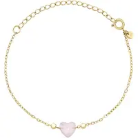 Breil Pulseira charmosa de coração de jade banhada a ouro TJ3602