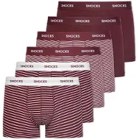 Snocks Boxers cinzento claro / vermelho rubi / branco