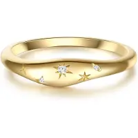 Glanzstücke Anel amarelo dourado / transparente