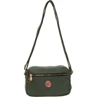 Mindesa Mala de ombro ouro rosa / verde escuro