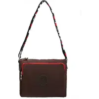 Mindesa Mala de ombro castanho escuro / vermelho vivo