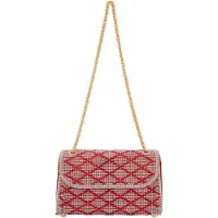 NAEMI Mala de ombro vermelho / transparente
