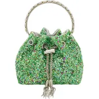 NAEMI Mala de bolsa verde / verde claro / rosa