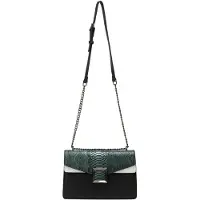 NAEMI Malas de tiracolo verde escuro / preto / branco