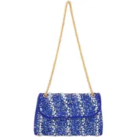 NAEMI Mala de ombro azul escuro / branco