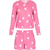 Faina Calções de pijama rosa claro / branco