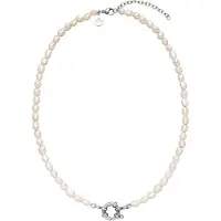 Purelei Colar 'Charm' prata / branco pérola