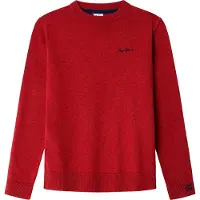 Pepe Jeans para menino. PB7000001 Camisola Telio vermelha (12Años= 152cm), Vermelho, Casual, Algodão, moda infantil