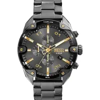 Diesel Relógios analógicos 'Spiked' ouro / antracite / prata