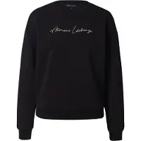 Armani Exchange para mulher. XW000835AF13397MC021 Camisola básica preta (L), Preto, Casual, Viscoso