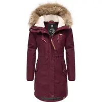 Ragwear Parka de inverno 'Tawny' castanho claro / vermelho vinho