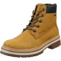 Tom Tailor Botas com atacadores conhaque / preto