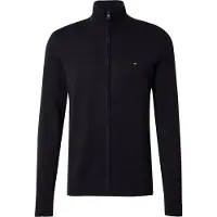 Tommy Hilfiger Casaco de malha 'Flag Embroidery Zip-thru' preto