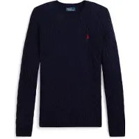 Ralph Lauren para mulher. 211971865003 Jersey de lã e caxemira marinho (L), Casual, Manga comprida