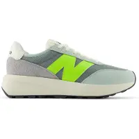 New Balance para mulher. U370V1 Sapatilhas de pele 370 verdes (38), Plano, Camurça, Cordão, Casual