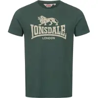 Lonsdale Camisa 'St. Erney' creme / verde escuro
