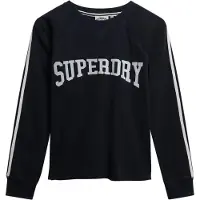 Superdry para mulher. W6012134A Sweatshirt gráfica Athletic Essentials azul-marinho (S), Casual, Algodão, Manga comprida