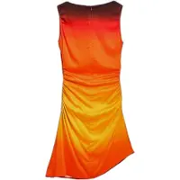 Desigual , Vestido assimétrico degradê, Viscose, Laranja, XS