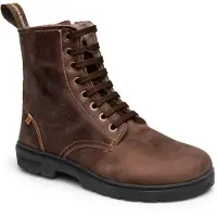 El naturalista unisex. 25264C156005_012 Botins em pele castanha N5264C (45), Couro, Marrom, Plano, Cordão, Casual