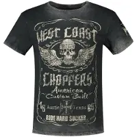 West Coast Choppers Camiseta De Manga Curta Ride Hard Sucker Vintage