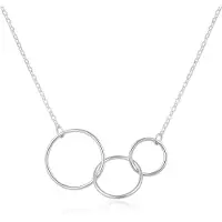Beneto Colar fashion em prata com anéis AGS989/47