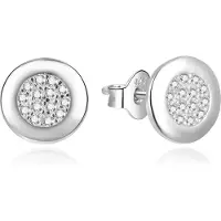 Beneto Brincos de prata com glitter e zircónias AGUP2318L