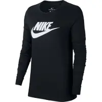 Nike T-shirt mangas compridas W NSW TEE ESSNTL LS ICON FTR mulheres - Preto - EU XS