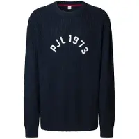 Pepe Jeans para homem. PM7000006 Camisola Powell azul-marinho (M), Casual, Algodão