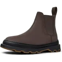 Camper para mulher. K400818-002 Botins Brutus em pele castanha (36), Couro, Marrom, Plano, Nenhum, Casual
