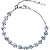Brosway Pulseira em aço Dazzling com cristais Symphonia azul BYM152
