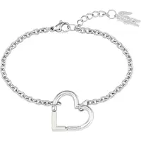 Lacoste Bracciale Romantico In Acciaio Cuore Ines 2040326 — Bracciale
