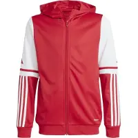 Adidas Casaco de treino em moletão 'SQ25' vermelho / offwhite
