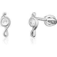 JVD Orecchini Argento Chiave Di Violino Con Zirconi — Orecchini
