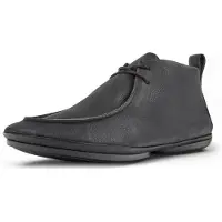 Camper para mulher. K400805-003 Botas de couro Nina pretas (36), Preto, Plano, Cordão, Casual