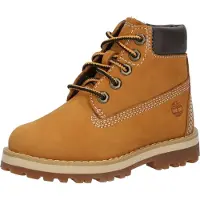 Timberland unisex para criança. TB0A28VM2311 Botas de couro com atacadores Courma amarelo (21), Plano, Cordão, Zíper, Casual, moda infantil