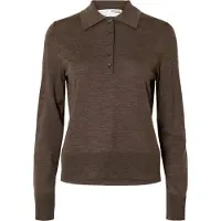 Selected Pullover 'SLFThea' castanho escuro