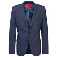HUGO para homem. 50495628 Blazer Colbert azul (44), Casual, Clássico, Poliéster