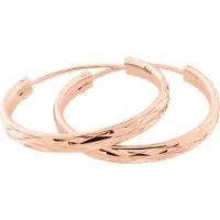 JVD Orecchini Oro Rosa Cerchi Diametro 5 Cm — Orecchini