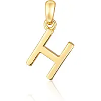 JVD Ciondolo Minimalista Lettera H Placcato Oro — Ciondolo