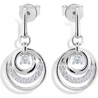 Modesi Shiny silver Orecchini con zircons J230CZ-WN