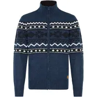 Blend Casaco de malha 'Nova' azul / preto / branco