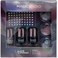 IDC INSTITUTE Magic Studio Set unghie con cristalli neri — Set unghie