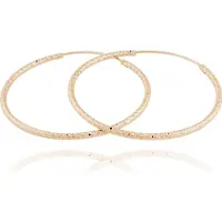 JVD Orecchini Argento Placcato Oro Diametro 5 Cm — Orecchini