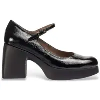 Wonders para mulher. H-4940_2024_5792 Sapatos De Couro Lady Preto (38), 5 a 8cm, Fivela, Casual